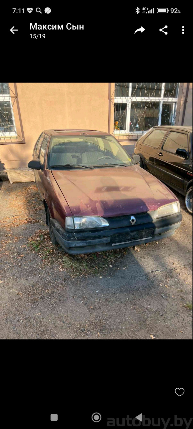 Renault 19 1 поколение, 1992 года