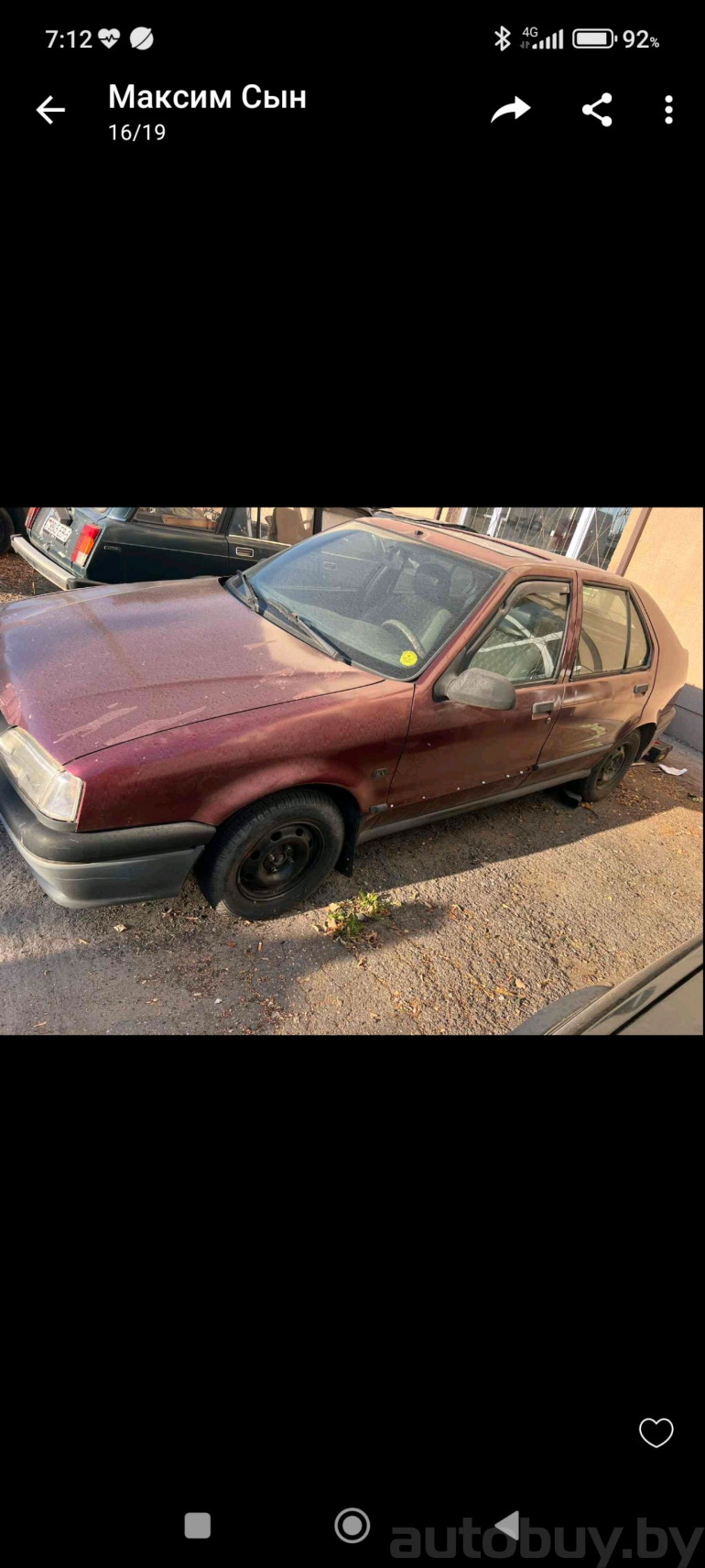Renault 19 1 поколение, 1992 года