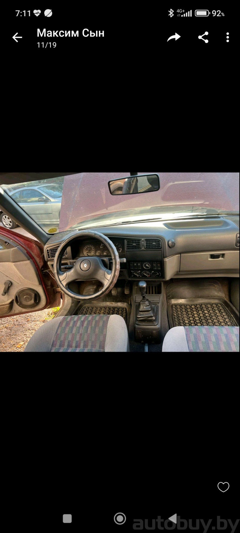 Renault 19 1 поколение, 1992 года