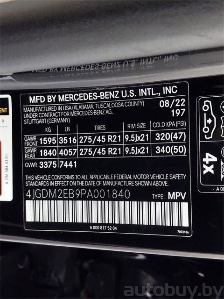 Mercedes-Benz EQS SUV 1 поколение, 2022 года