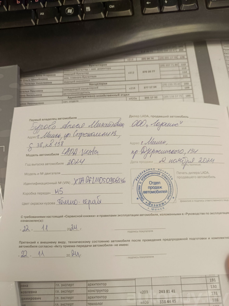 ВАЗ (Lada) Vesta 1 поколение [рестайлинг], 2024 года